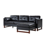 Amando Genuine Leather Reversible Sectional