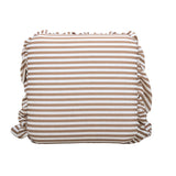 Gertrude Striped Performance Linen Skirted Ottoman
