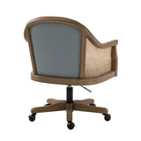 Xaver Task Chair with Rattan Arms