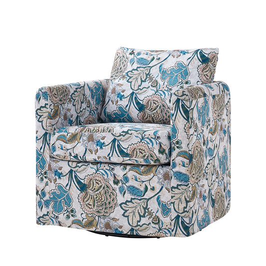 Armando Slipcovered Swivel Chair