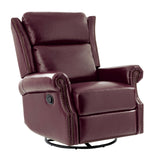 Albert Genuine Leather Manual Swivel Glider Recliner