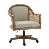 Xaver Task Chair with Rattan Arms