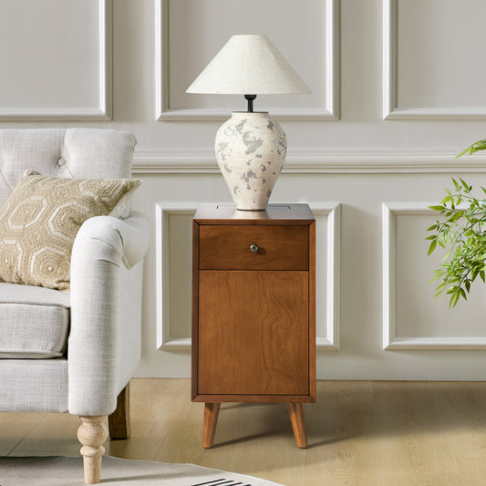 Mitch End Table with Storage and Built-In Outlets