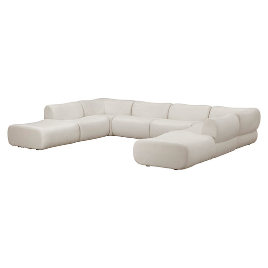 Zenith 8-Piece Contract-Grade Upcycled Fabric Modular U-Sectional