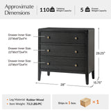 William 3-Drawer Nightstand