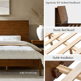 Claus Solid Wood Platform Queen Bed