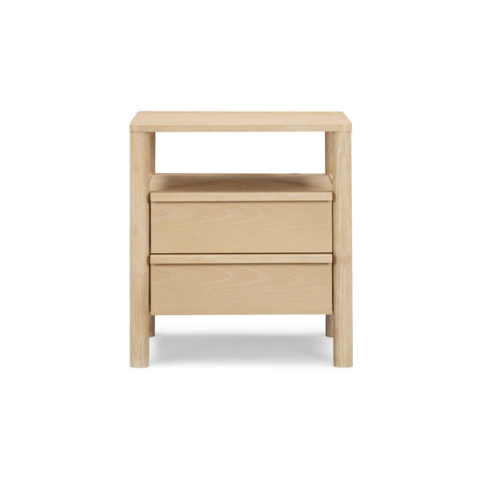 Tyra 22" Ash 2-Drawer Nightstand