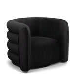 Curves Performance Velvet Swivel Accent Chair