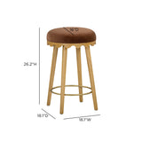Oodle Performance Vegan Mohair Bar and Counter Stool