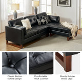 Amando Genuine Leather Reversible Sectional