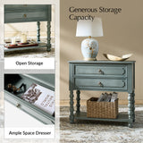 Gwen 30"Tall 2-Drawer End Table
