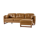 Amando Genuine Leather Reversible Sectional