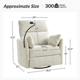 Archibald Power Rocking Swivel Nursery Recliner