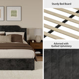 Stuart Hydraulic Lift Up Storage Upholstered Platform Queen Bed