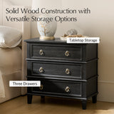 Lev 3-Drawer Nightstand