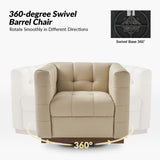 Arnold Genuine Leather Swivel Club Chair