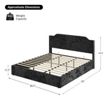 Stuart Hydraulic Lift Up Storage Upholstered Platform King Bed