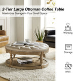 Antonia Vegan Leather Ottoman