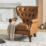 Anthony Genuine Leather Armchair CAMEL