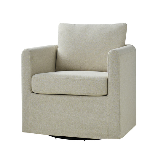 Asser Slipcovered Swivel Chair