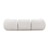 Arezza 4-Piece Stone White Contract-Grade Basketweave Chenille Modular Sectional