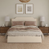 Stuart Hydraulic Lift Up Storage Upholstered Platform Queen Bed