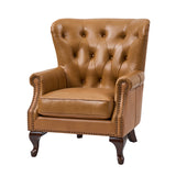 Anthony Genuine Leather Armchair CAMEL
