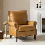 Raymond Genuine Leather Armchair CAMEL