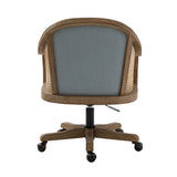 Xaver Task Chair with Rattan Arms