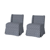 Edwin Slipper Chair with Slipcover Set Of 2