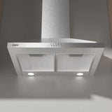 CIARRA 24 Inch 450CFM Wall Mount Range Hood With Delay Shut off 3-Speed Extraction CAS60206P-OW