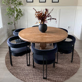 Mia Velvet Dining Chair with Arms (Set of 8)