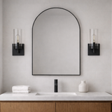 Zephyr Single Light Sconce With Clear Glass Metal Black Finish