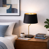 Lustrous Table Lamp - Black outer and Gold inner