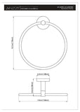 ANZZI Caster Towel Ring, RHINO ALLOY Certified Stainless Steel & Zinc, Scratch Resistant Surface, 5 lb. Capacity, Multiple Finishes