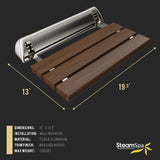 Kind 20 in. Teak Wall Mounted Folding Shower Seat