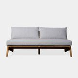 MLB TEAK 2 Seat Armless Sofa