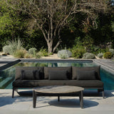 MLB Aluminum 3 Seat Armless Sofa