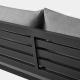 MLB Aluminum 3 Seat Armless Sofa