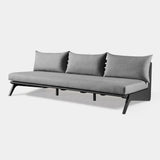 MLB Aluminum 3 Seat Armless Sofa
