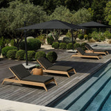 MLB TEAK Slatted Sun Lounge