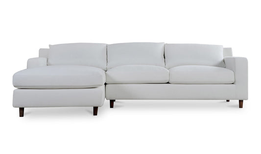 Hutton Left Sectional White
