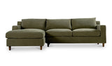 Hutton Left Sectional Olive