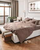 Mocha linen duvet cover set (3 pcs)