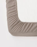 Mocha linen fitted sheet
