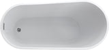 Trend Series 67 in. x 32 in. Flat Bottom Acrylic Freestanding Soaking Bathtub with Center Drain in Glossy White