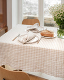 Natural gingham linen napkin set of 2