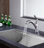 Di Piazza Single-Handle Pull-Out Sprayer Kitchen Faucet in Brushed Nickel