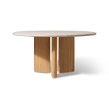 Newport Teak Round Dining Table 60"