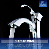 ANZZI Harmony Elegant Vessel Sink Faucet (8.77" H), Single Hole, WaterSense Certified, Rhino Alloy Solid Brass, Various Finishes